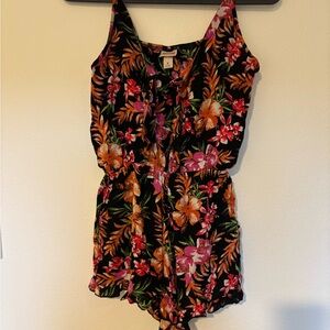 Mossimo Supply Co. Floral Romper - Black and Multicolor